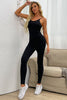 Ribbed Spaghetti Strap Jumpsuit