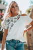 Cold-Shoulder Short Sleeve T-shirt