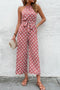 Polka Dot Grecian Wide Leg Jumpsuit