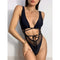 snakeskin monokini Hollow out one piece swimsuit