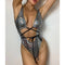 snakeskin monokini Hollow out one piece swimsuit