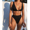 Deep V Solid Push Up Micro two Piece  Swimsuit